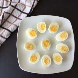 Eggs boiled plate